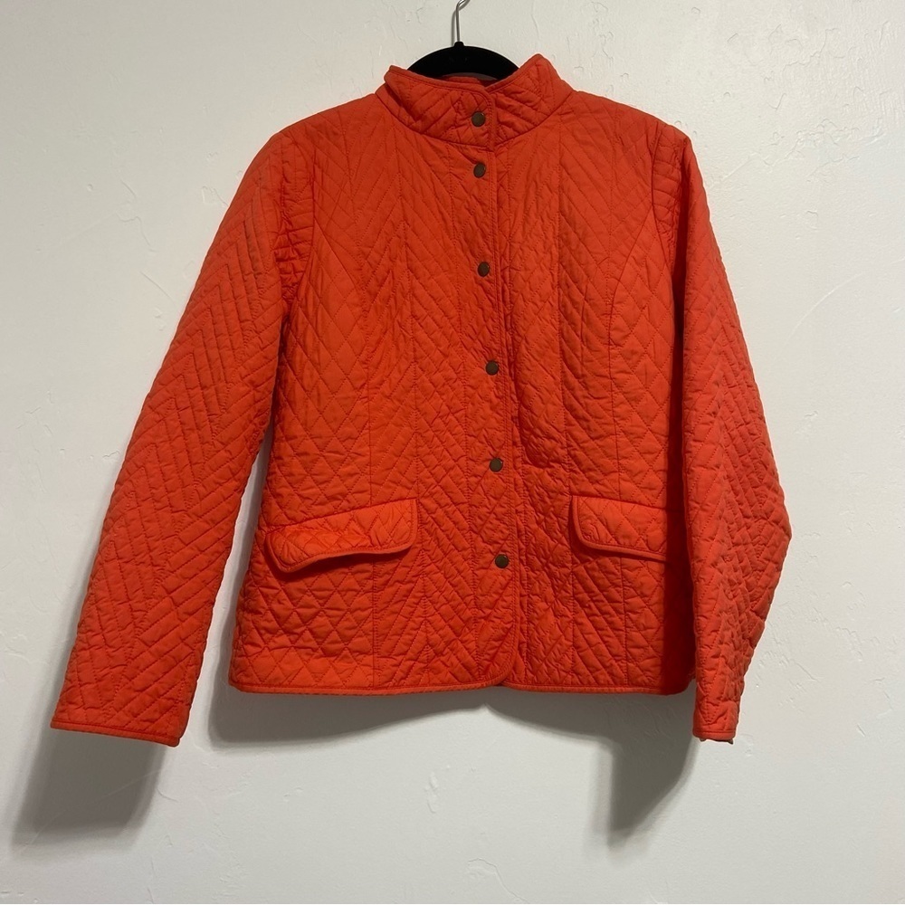 Talbots Orange Lightweight Jacket Puffer Packable Petite Women's Small Petite Sp